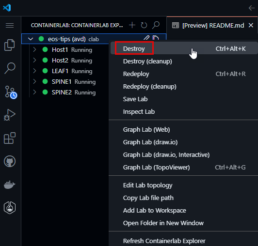 cLab Extension - Stop Lab
