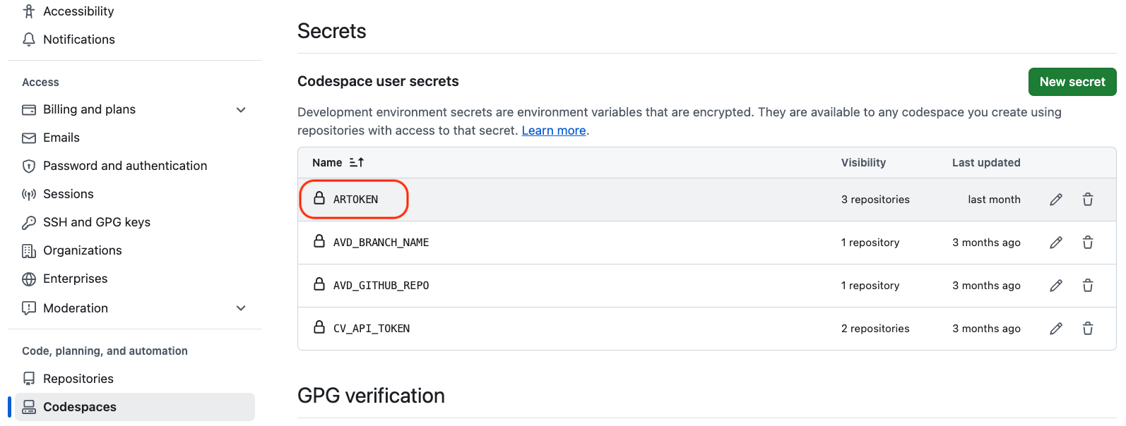 Create Codespace